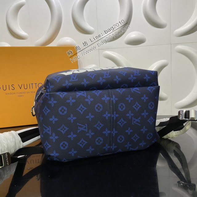 LOUIS VUITTON專櫃新款包包 路易威登Carry It後背包 LV男士老花字體絲印雙肩包 M46118  ydh4153